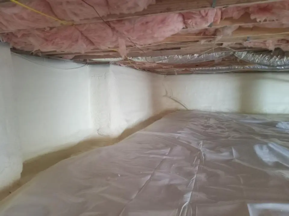 Crawl space encapsulation with closed-cell spray foam for Roof Maintenance in Frankstown